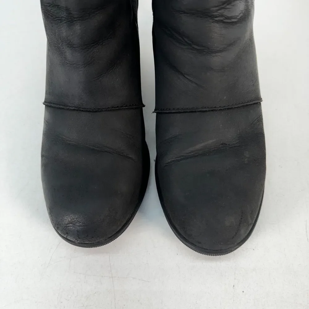 SOREL Womens Joan Of Artic ii Chelsea Hidden Wedge Black Ankle Boots Size 8